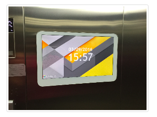 asansör içi reklam ekranı